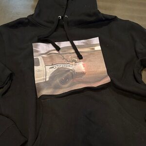 Black Hoodie with Graphic Print